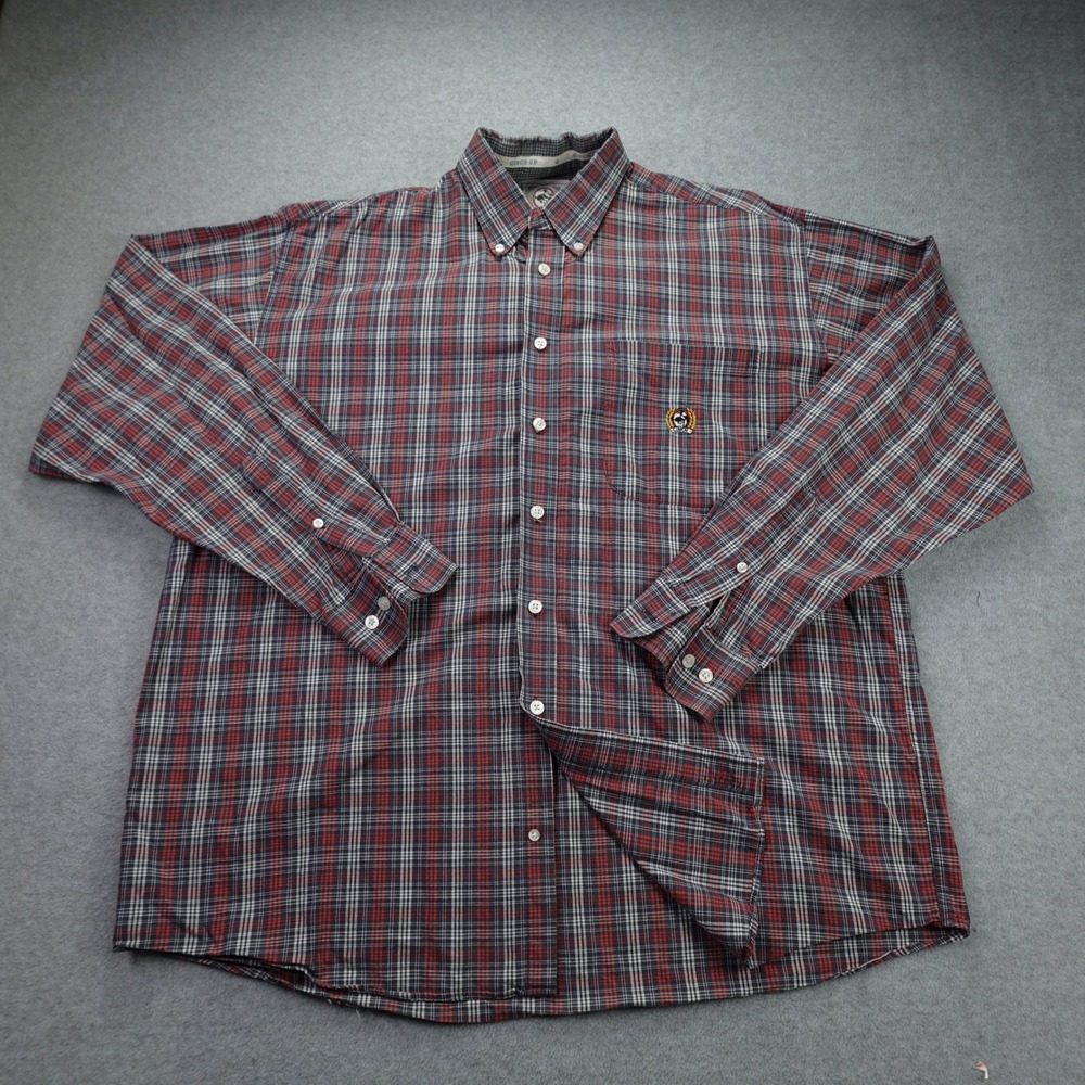 Cinch Shirt Mens Large Red Blue Plaid Button Down Western Long Sleeve